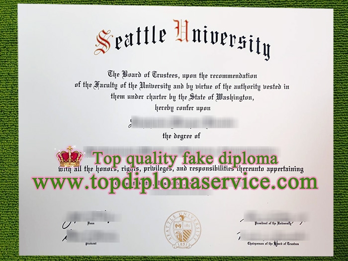 Seattle University fake diploma, Seattle University certificate,