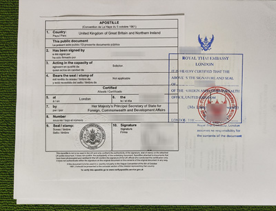 fake UK apostille, fake Thailand embassy legalization,