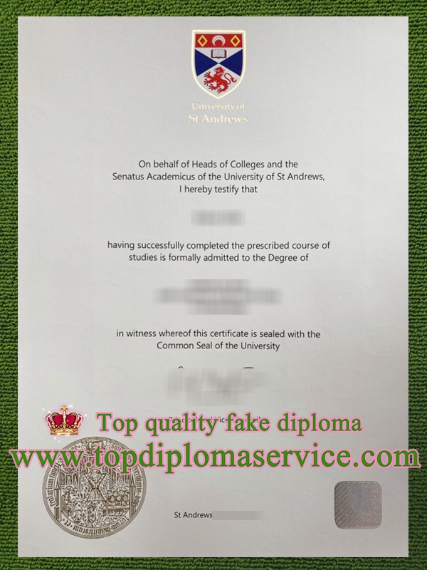 University of St Andrews degree, University of St Andrews fake certificate,