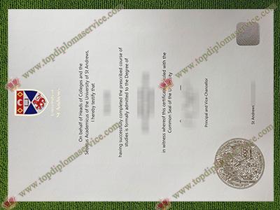 University of St Andrews degree, University of St Andrews fake certificate,