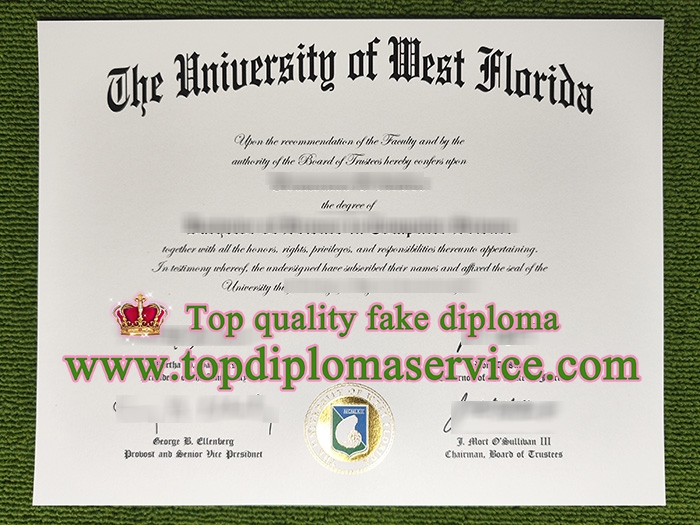 University of West Florida diploma, University of West Florida certificate,