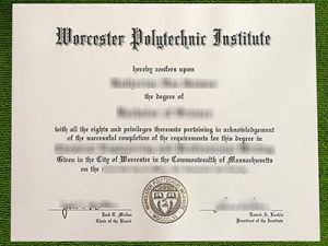 Worcester Polytechnic Institute diploma, Worcester Polytechnic Institute certificate,