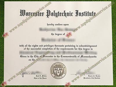 Worcester Polytechnic Institute diploma, Worcester Polytechnic Institute certificate,