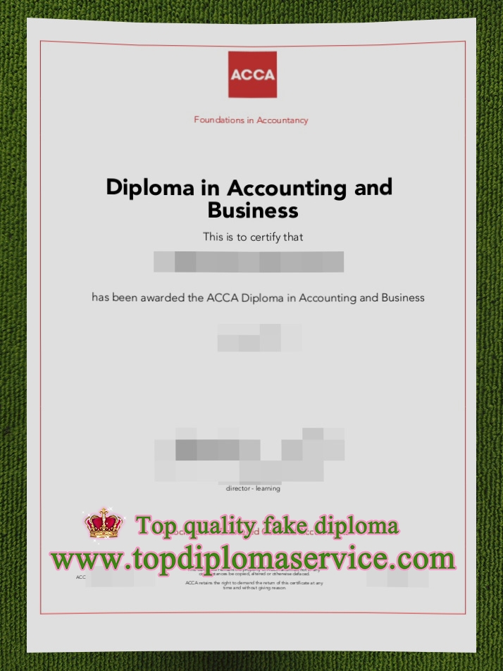 fake ACCA Diploma in accounting and business,