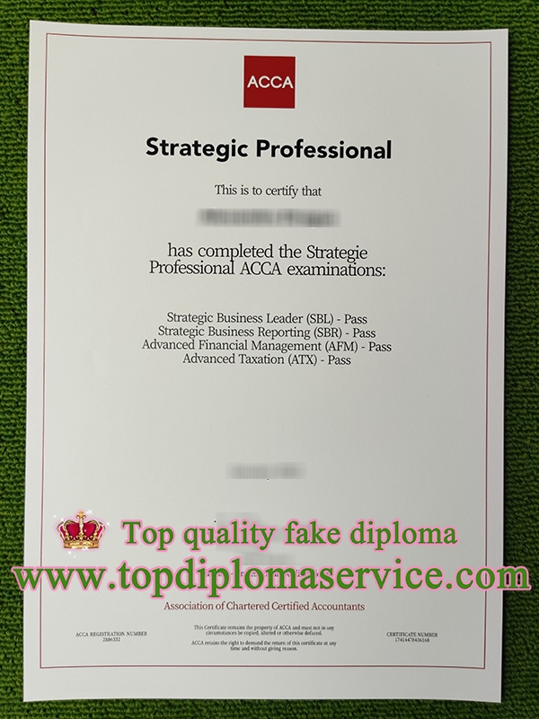 buy ACCA Strategic Professional certificate,