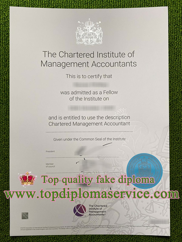 CIMA Fellow certificate, FCMA certificate, CIMA Fellow certificate, FCMA certificate,