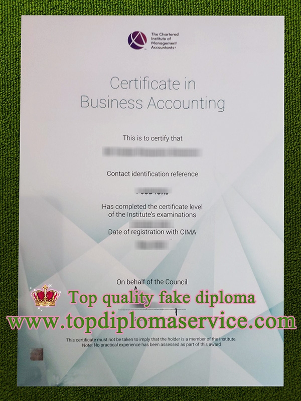 CIMA certificate in business accounting, CIMA Cert BA,