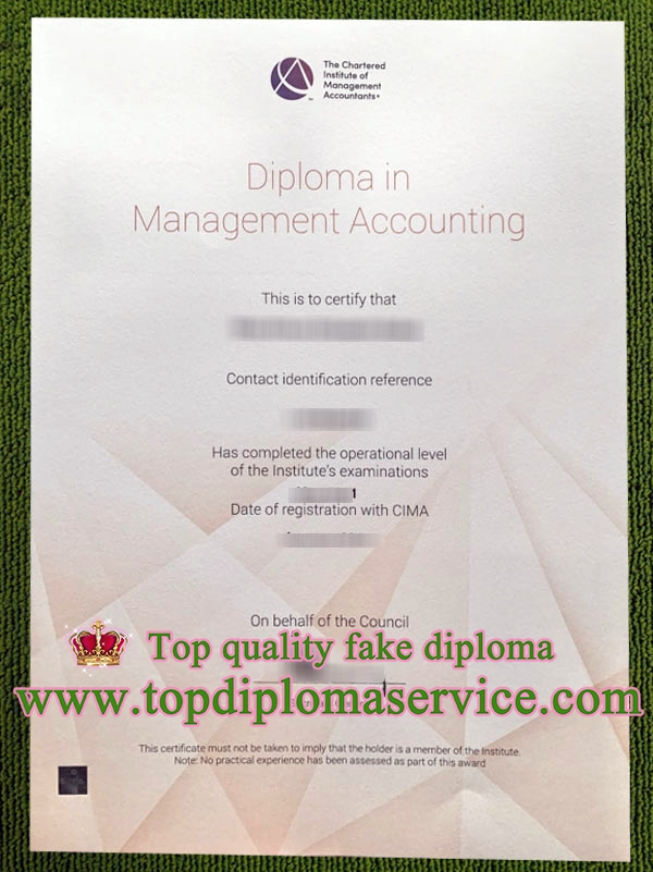 CIMA diploma in Management accounting, CIMA Dip MA,