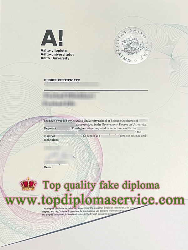 Aalto-universitetet degree, Aalto University diploma,