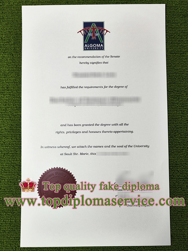 Algoma University diploma, Algoma University degree,