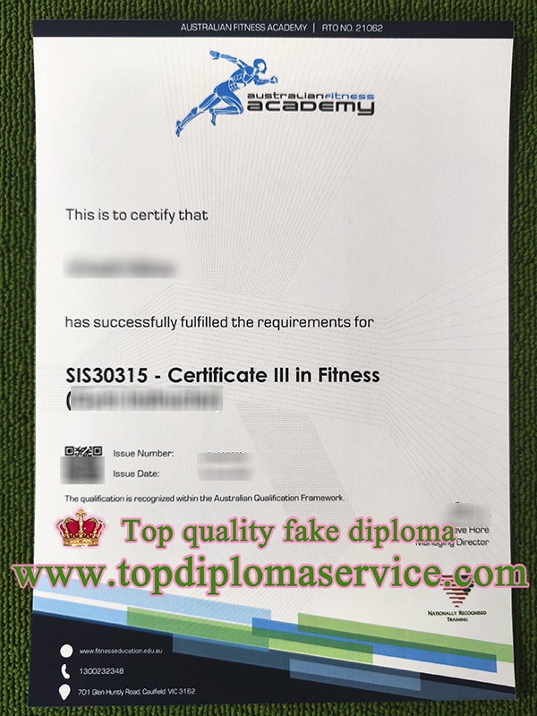 Australian Fitness Academy certificate, fake certificate in fitness, Australian Fitness Academy certificate, fake certificate in fitness,