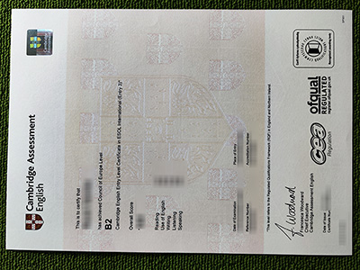 Cambridge B2 First certificate, fake ESOL certificate,