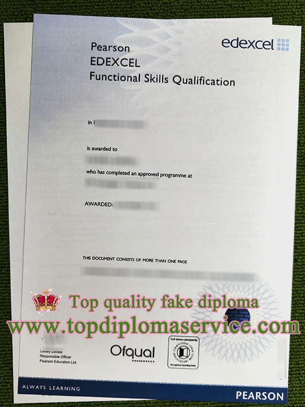 Edexcel Functional skills qualification, Functional skills certificate,