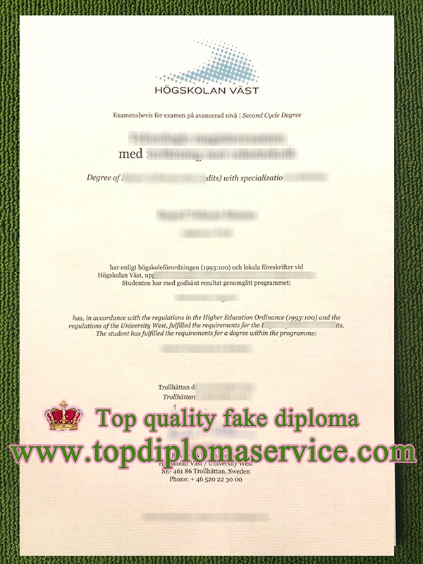 Högskolan Väst degree, University West diploma,