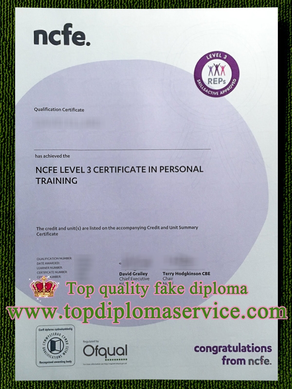 NCFE certificate, NCFE level 3 certificate,