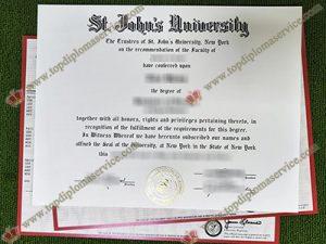 St. John's University diploma, St. John's University certificate,