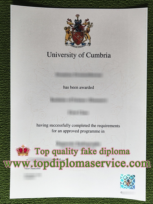University of Cumbria fake degree, University of Cumbria certificate,