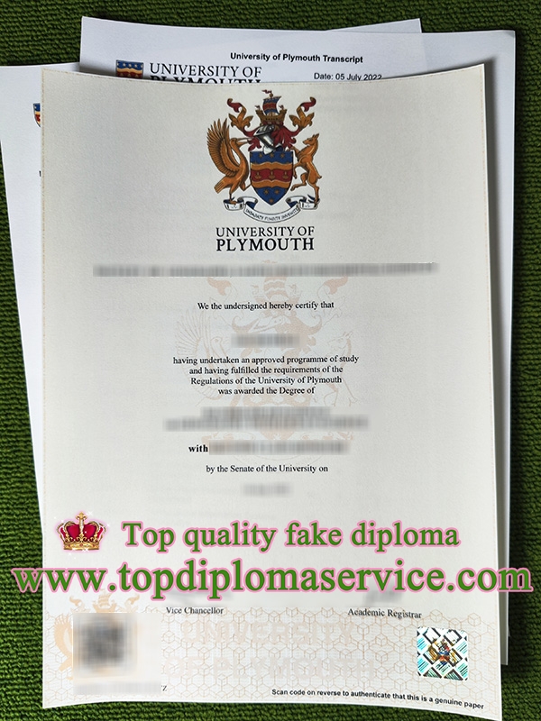 University of Plymouth degree, University of Plymouth diploma,