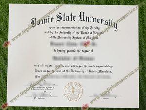 Bowie State University diploma, Bowie State University degree,