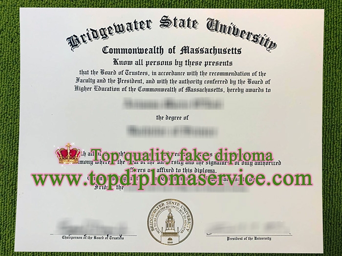 Bridgewater State University fake diploma, Bridgewater State University certificate,