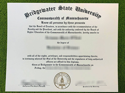 Bridgewater State University fake diploma, Bridgewater State University certificate,