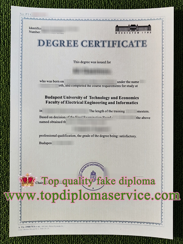 Budapest University of Technology and Economics diploma, fake BME diploma,