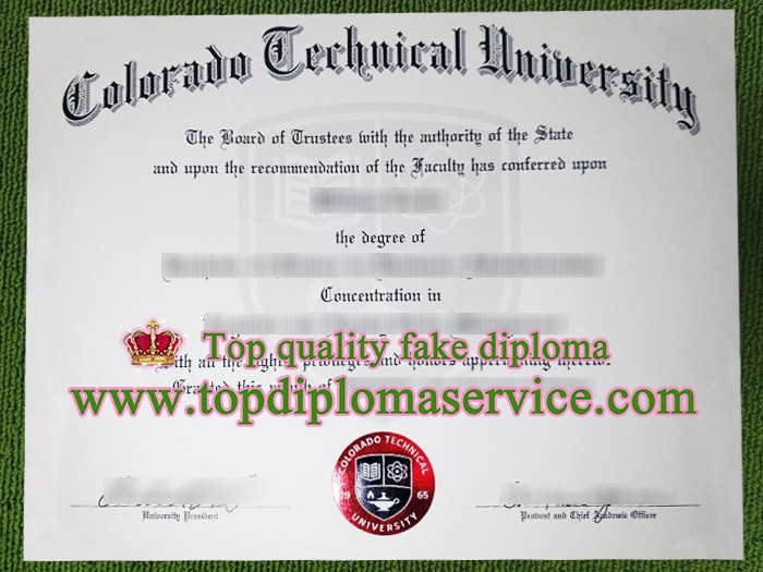 Colorado Technical University diploma, fake Colorado Tech certificate,