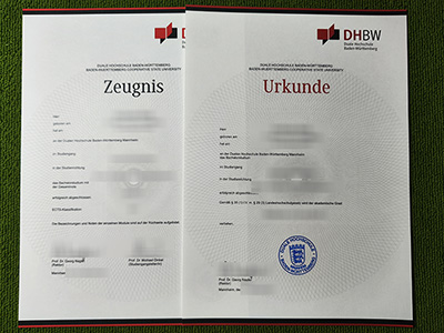 Duale Hochschule Baden-Württemberg degree, DHBW urkunde, DHBW zeugnis,