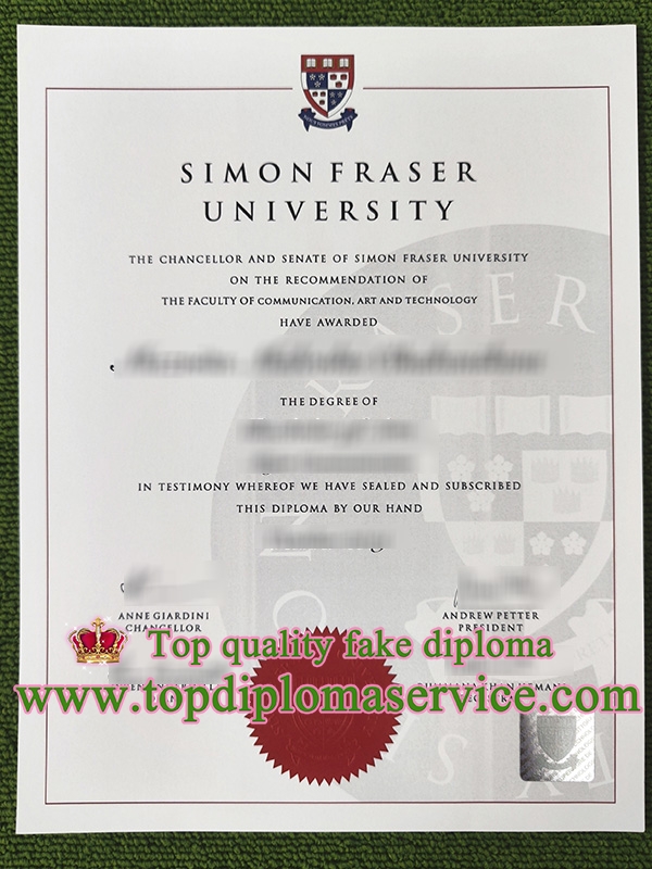 Simon Fraser University diploma, fake SFU diploma,