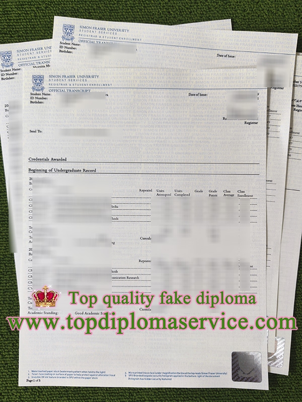 Simon Fraser University transcript, fake SFU transcript, Simon Fraser University transcript, fake SFU transcript,