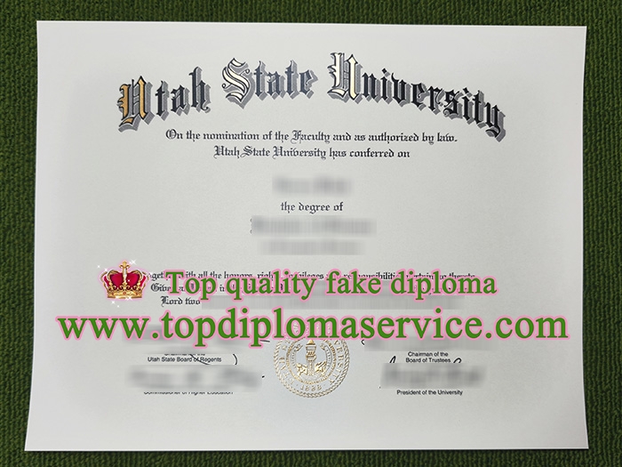 Utah State University diploma, fake USU certificate,