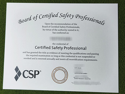 Read more about the article Why I ordered a fake Certified Safety Professional certificate