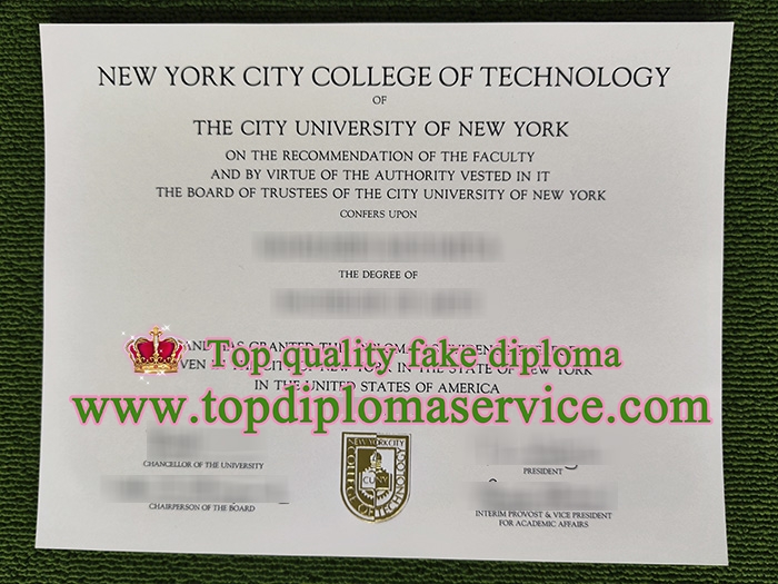 New York City College of Technology diploma, City Tech diploma,