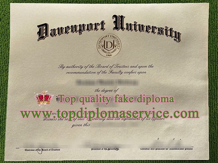 Davenport University diploma, Davenport University certificate,