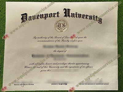 Davenport University diploma, Davenport University certificate,