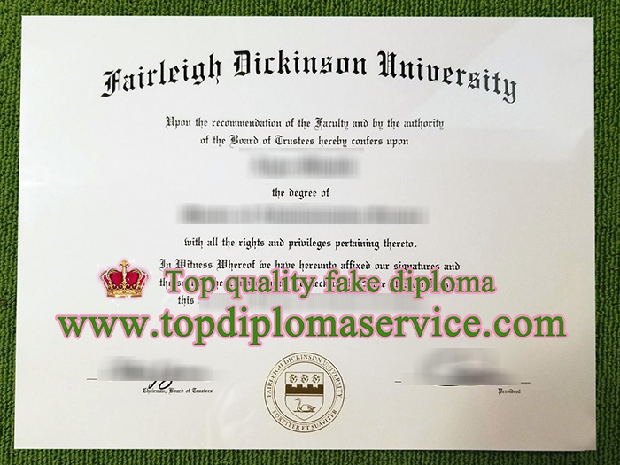 Fairleigh Dickinson University diploma, Fairleigh Dickinson University certificate,