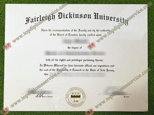 Fairleigh Dickinson University diploma, Fairleigh Dickinson University certificate,