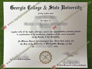 Georgia College diploma, Georgia College & State University degree,