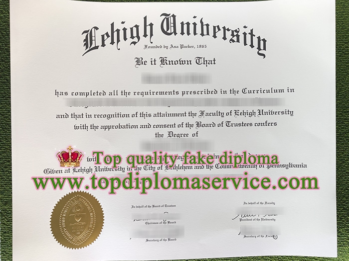 Lehigh University diploma, Lehigh University certificate,