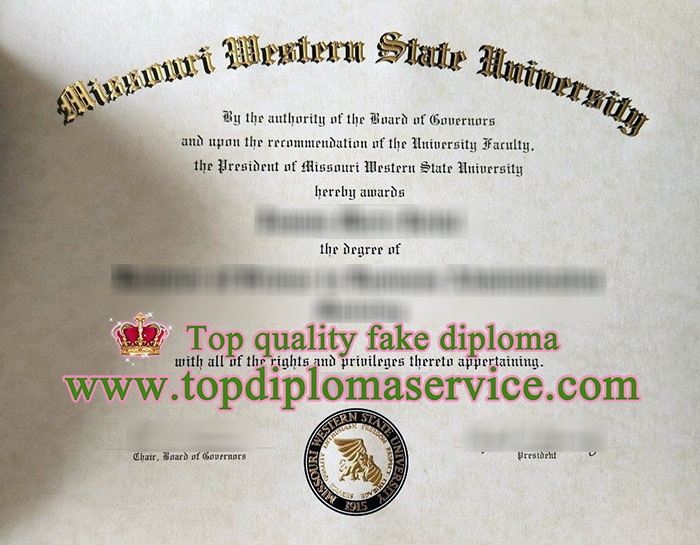 Missouri Western State University diploma, Missouri Western State University degree,