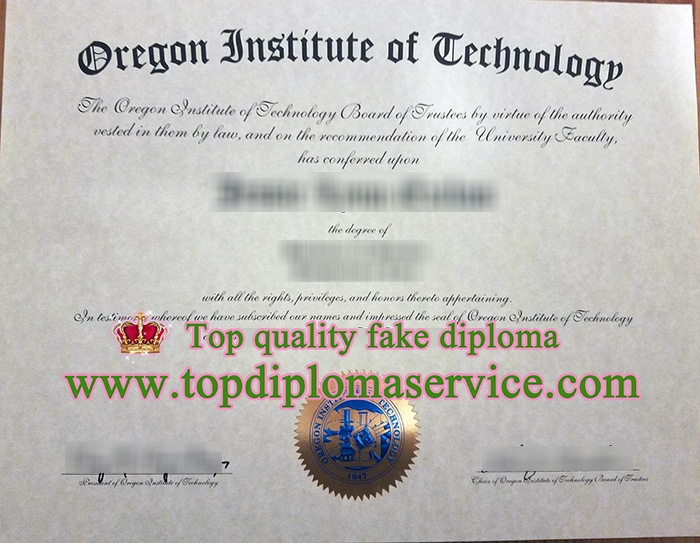 Oregon Institute of Technology diploma, Oregon Tech degree,