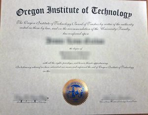 Oregon Institute of Technology diploma, Oregon Tech degree,