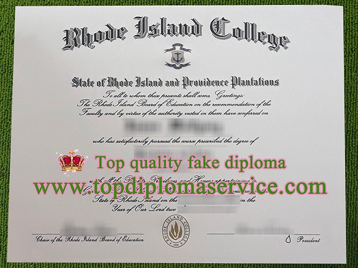 Rhode Island College diploma, Rhode Island College certificate,