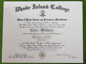Rhode Island College diploma, Rhode Island College certificate,