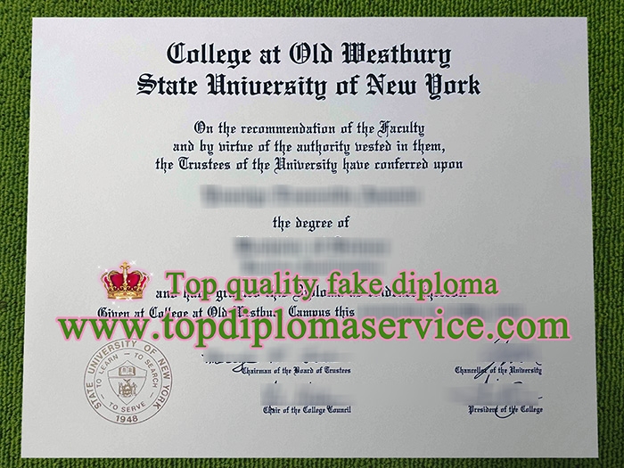 SUNY at Old Westbury diploma, SUNY Old Westbury certificate,