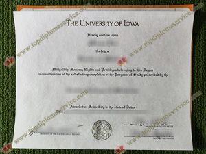 University of Iowa diploma, University of Iowa certificate,