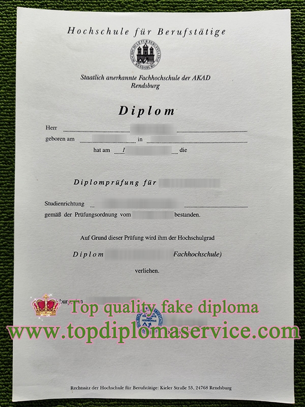 FH AKAD Rendsburg diplom, Akad University diploma,