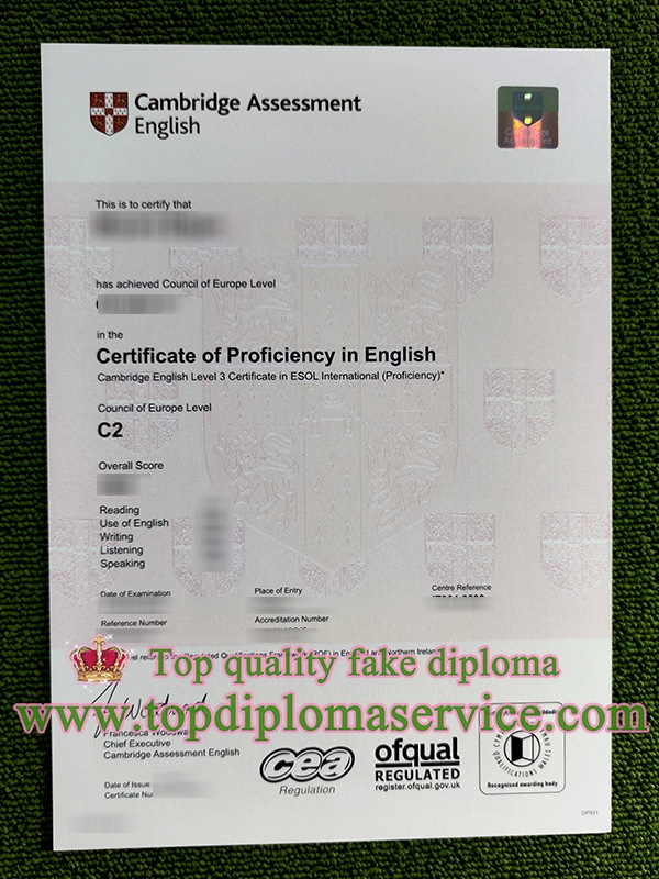 C2 Proficiency certificate,  Cambridge C2 certificate,