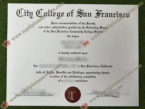 City College of San Francisco diploma, City College of San Francisco certificate,