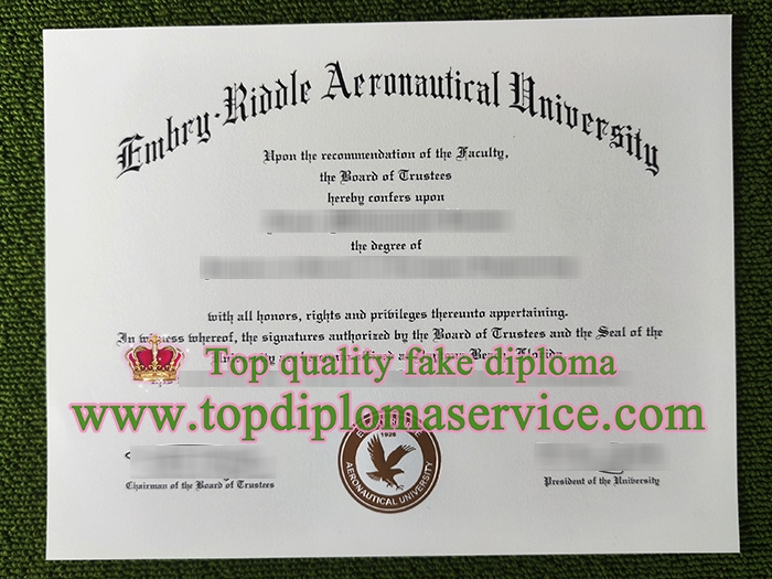 Embry-Riddle Aeronautical University diploma, ERAU certificate,